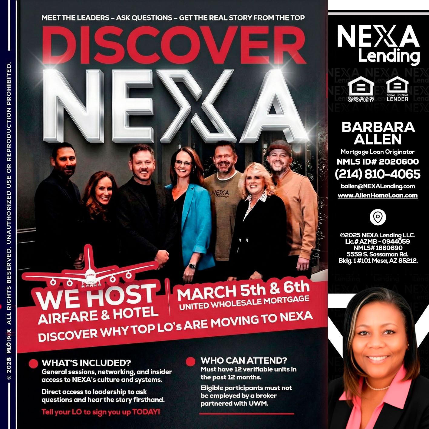 DISCOVER NEXA - Barbara Allen -Mortgage Consultant