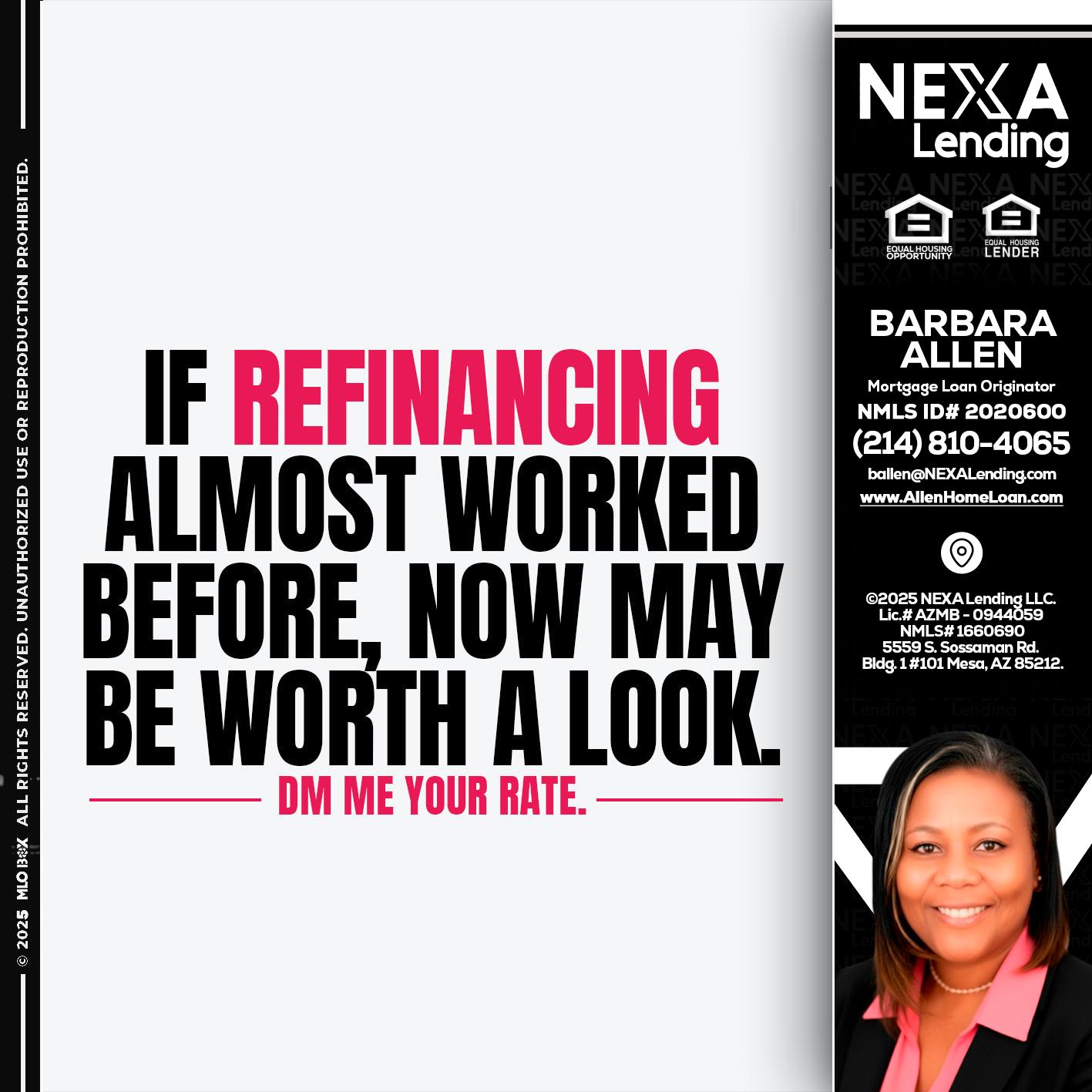 if refinancing - Barbara Allen -Mortgage Consultant