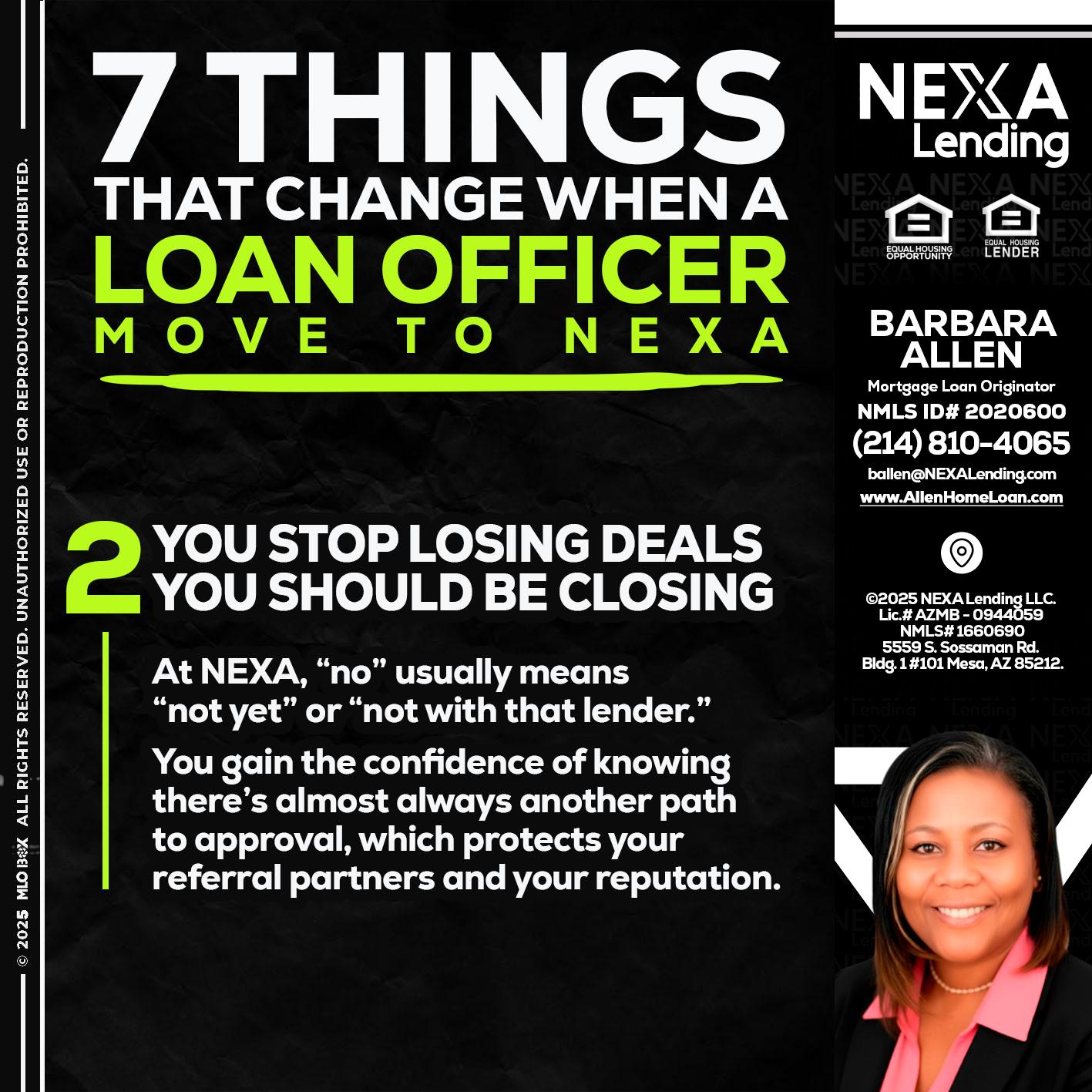7 THINGS (2) - Barbara Allen -Mortgage Consultant
