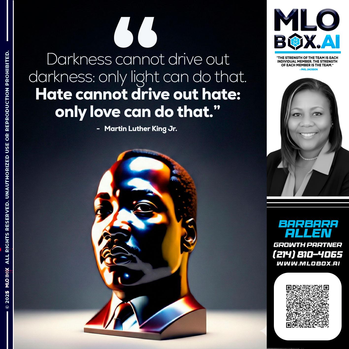 MLK DAY - Barbara Allen -Mortgage Consultant