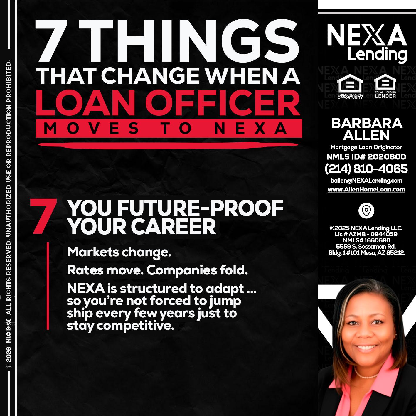 7 THINGS (7) - Barbara Allen -Mortgage Consultant
