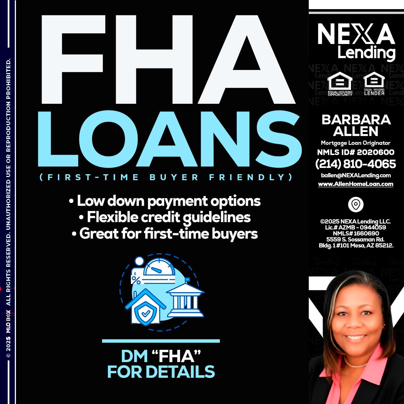 FHA LOANS - Barbara Allen -Mortgage Consultant