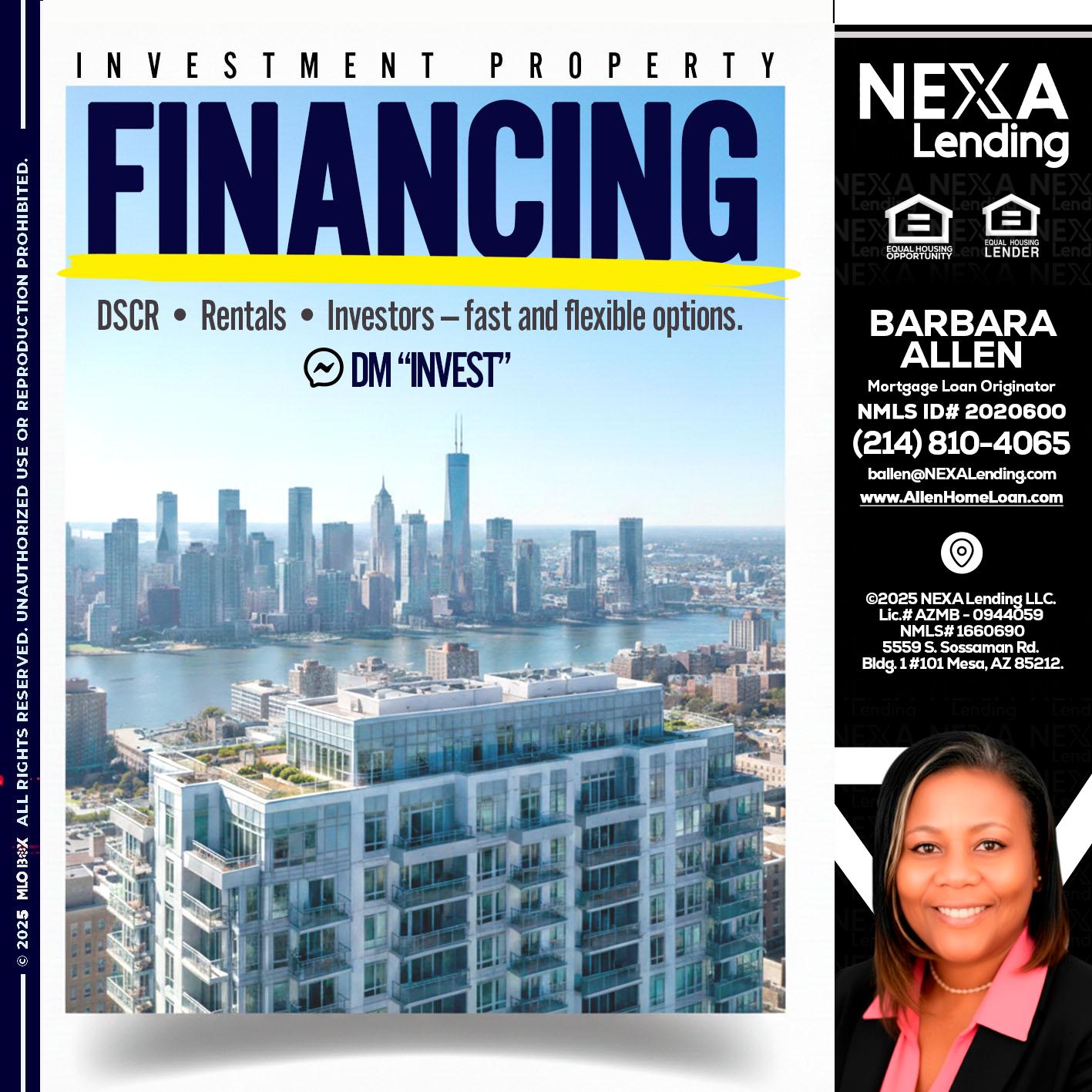 FINANCING - Barbara Allen -Mortgage Consultant