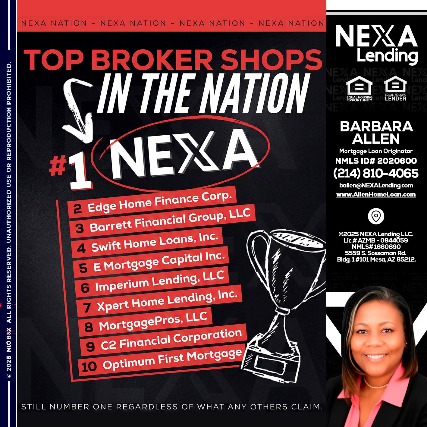 top broker - Barbara Allen -Mortgage Consultant