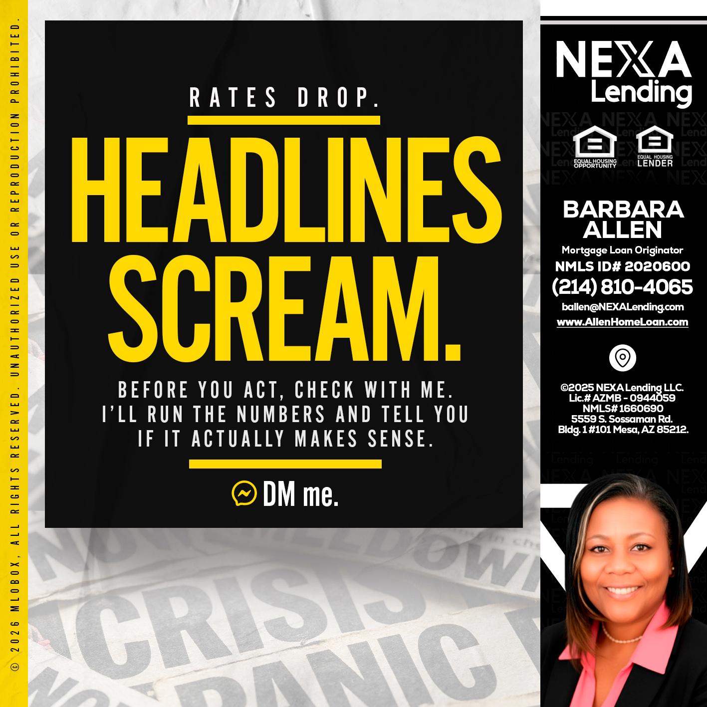 HEADLINES SCREAM - Barbara Allen -Mortgage Consultant