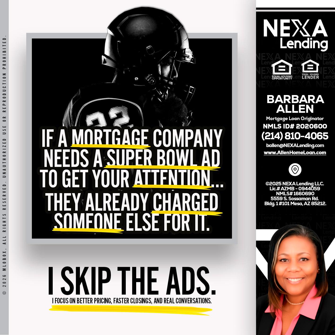 if a mortgage ad - Barbara Allen -Mortgage Consultant