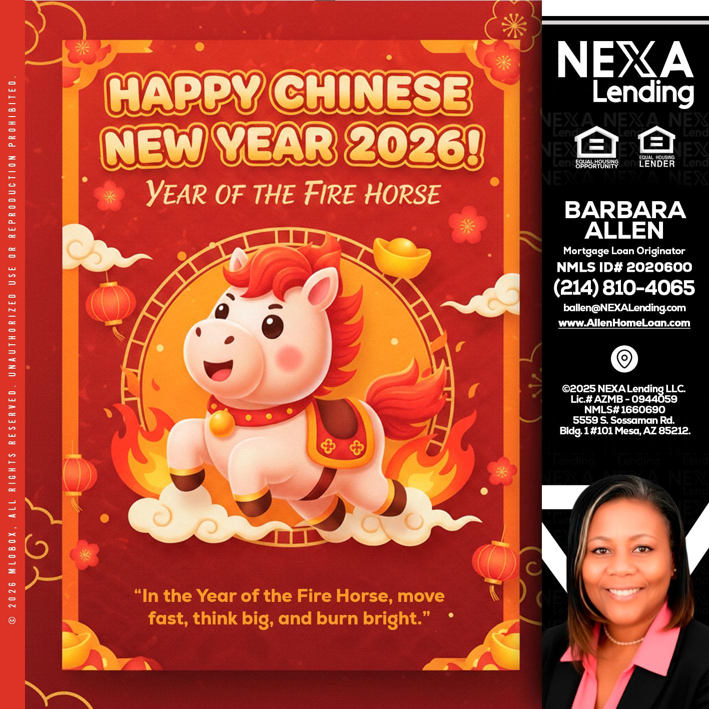 happy Chinese new year - Barbara Allen -Mortgage Consultant