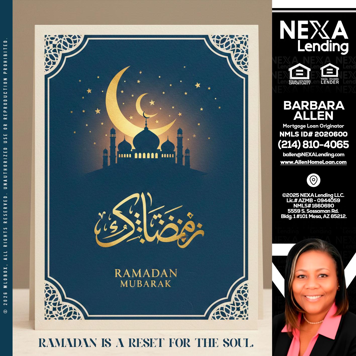 HAPPY RAMADAN - Barbara Allen -Mortgage Consultant