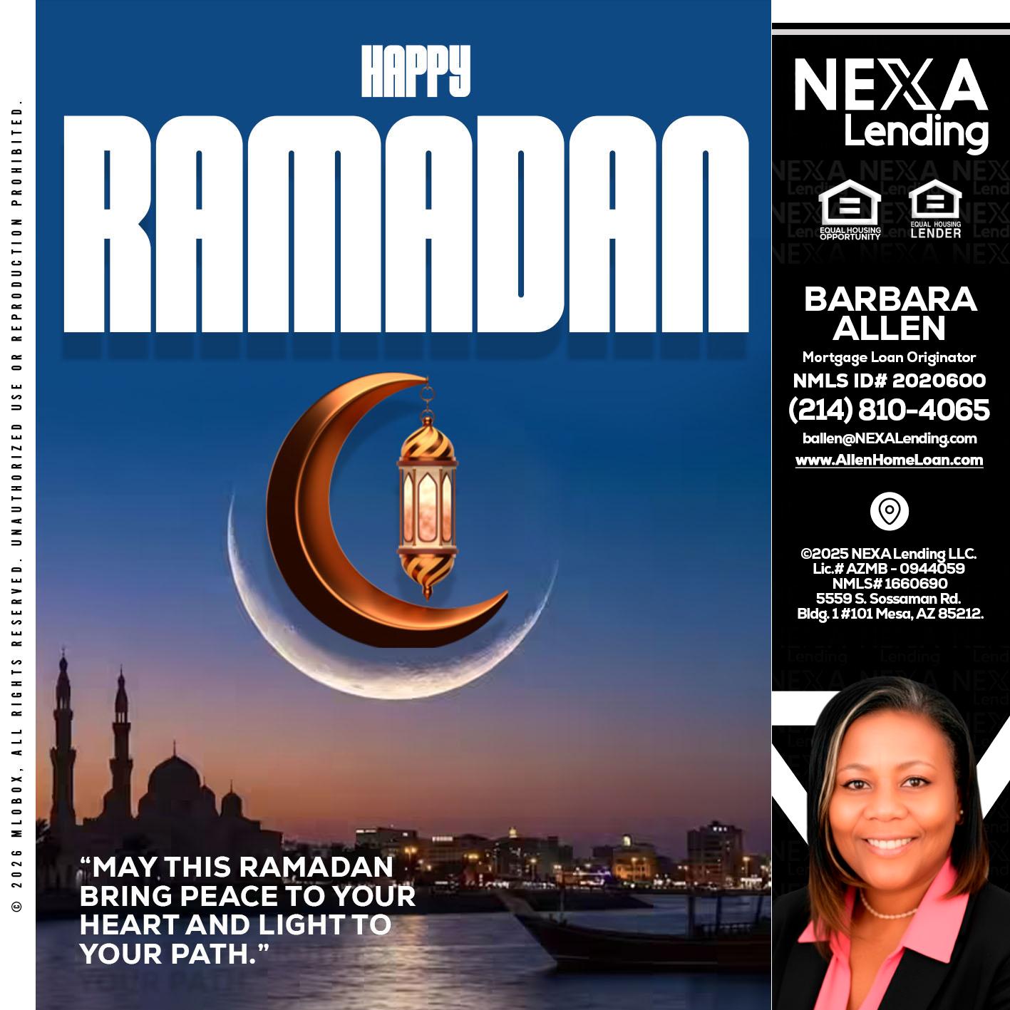 RAMADAN - Barbara Allen -Mortgage Consultant