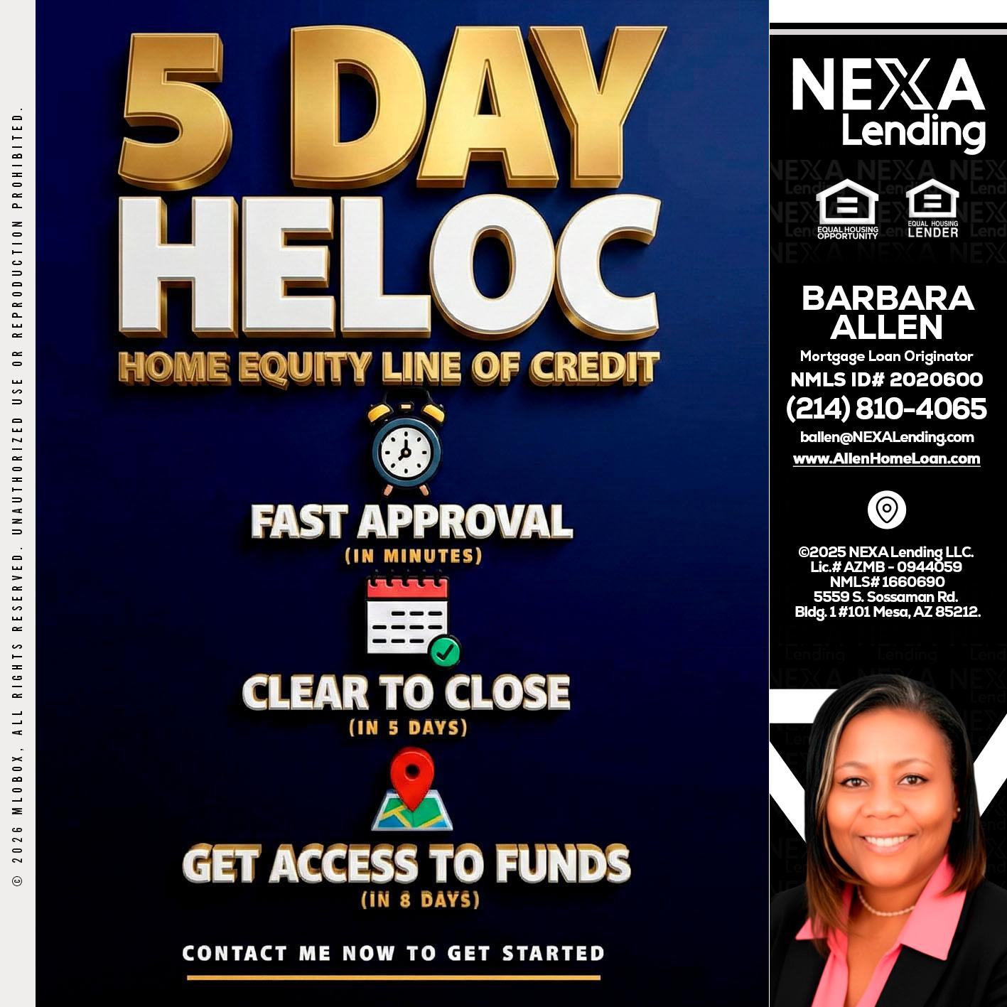 5 day hello - Barbara Allen -Mortgage Consultant