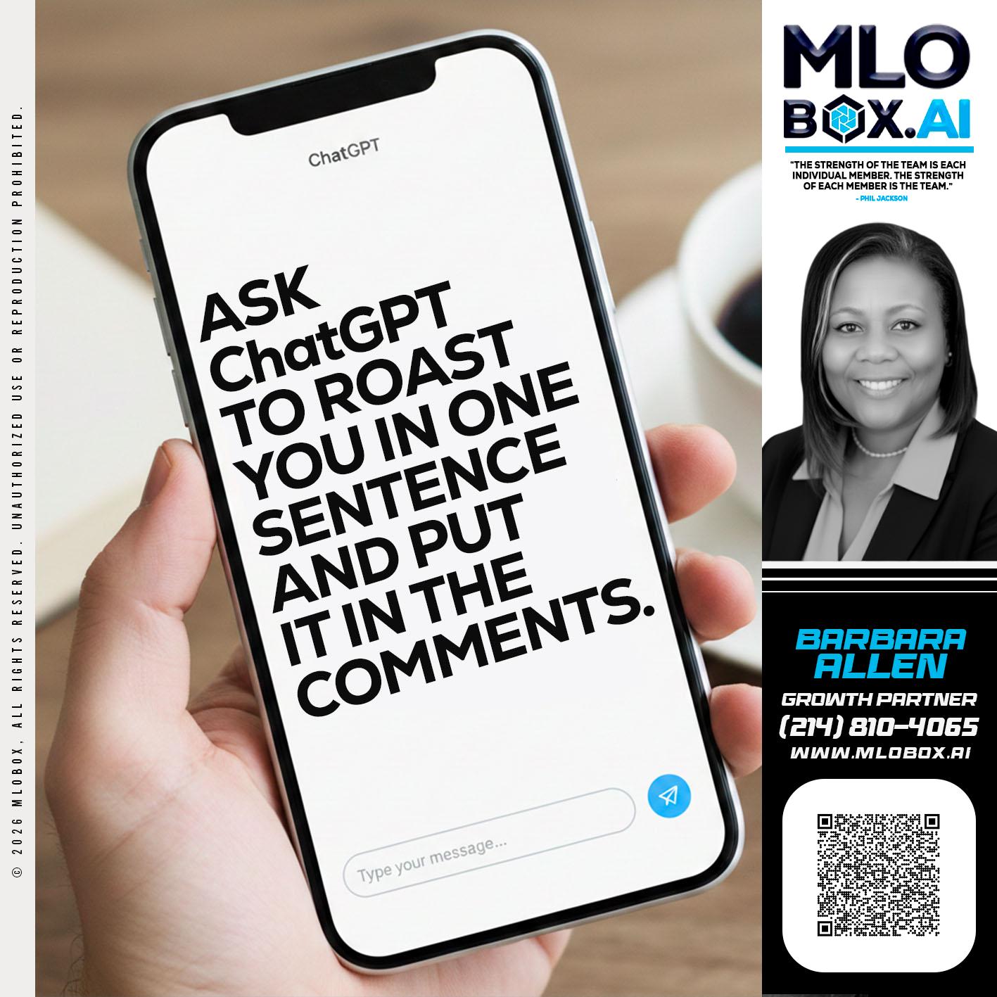 ASK CHAT GPT - Barbara Allen -Mortgage Consultant