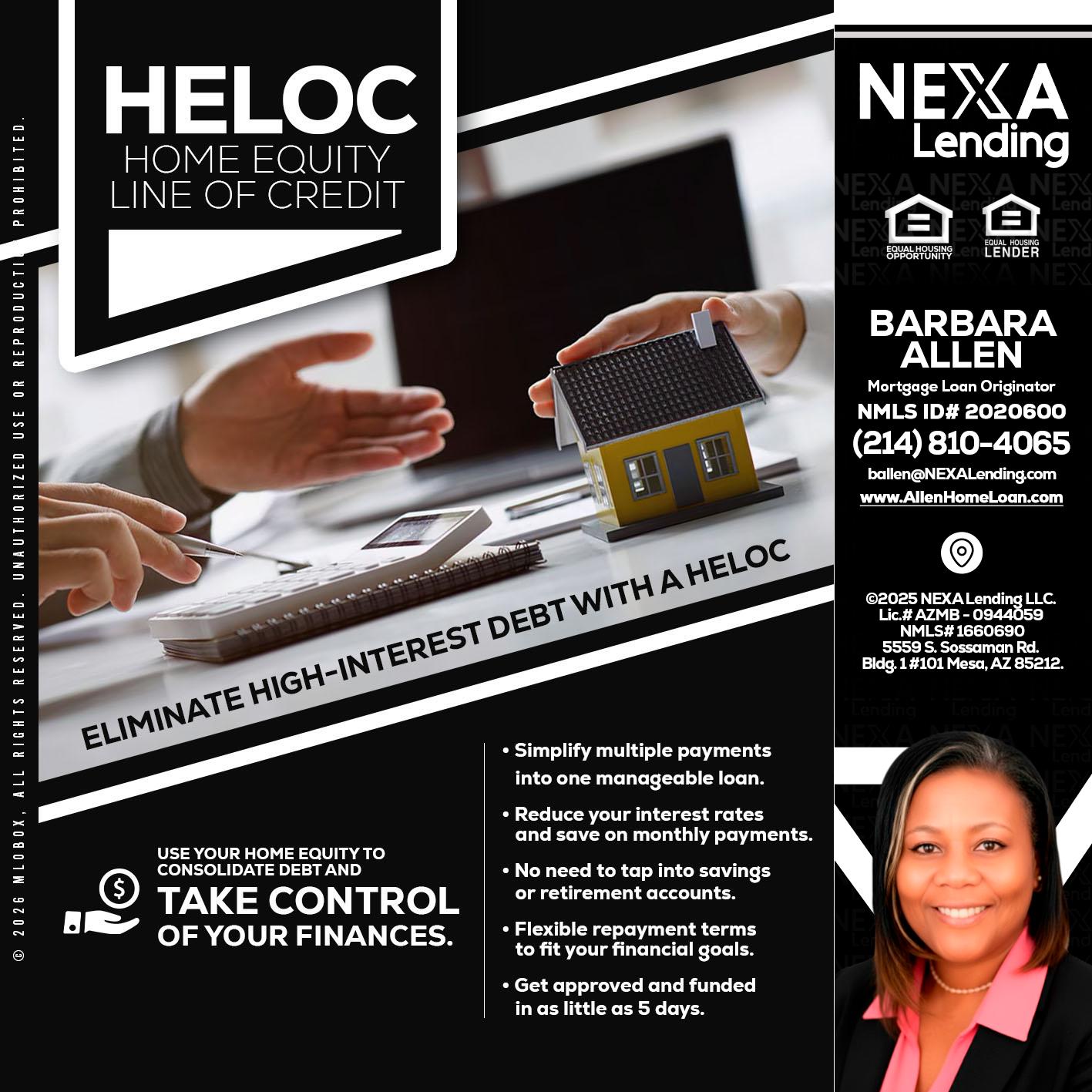 HELOC - Barbara Allen -Mortgage Consultant
