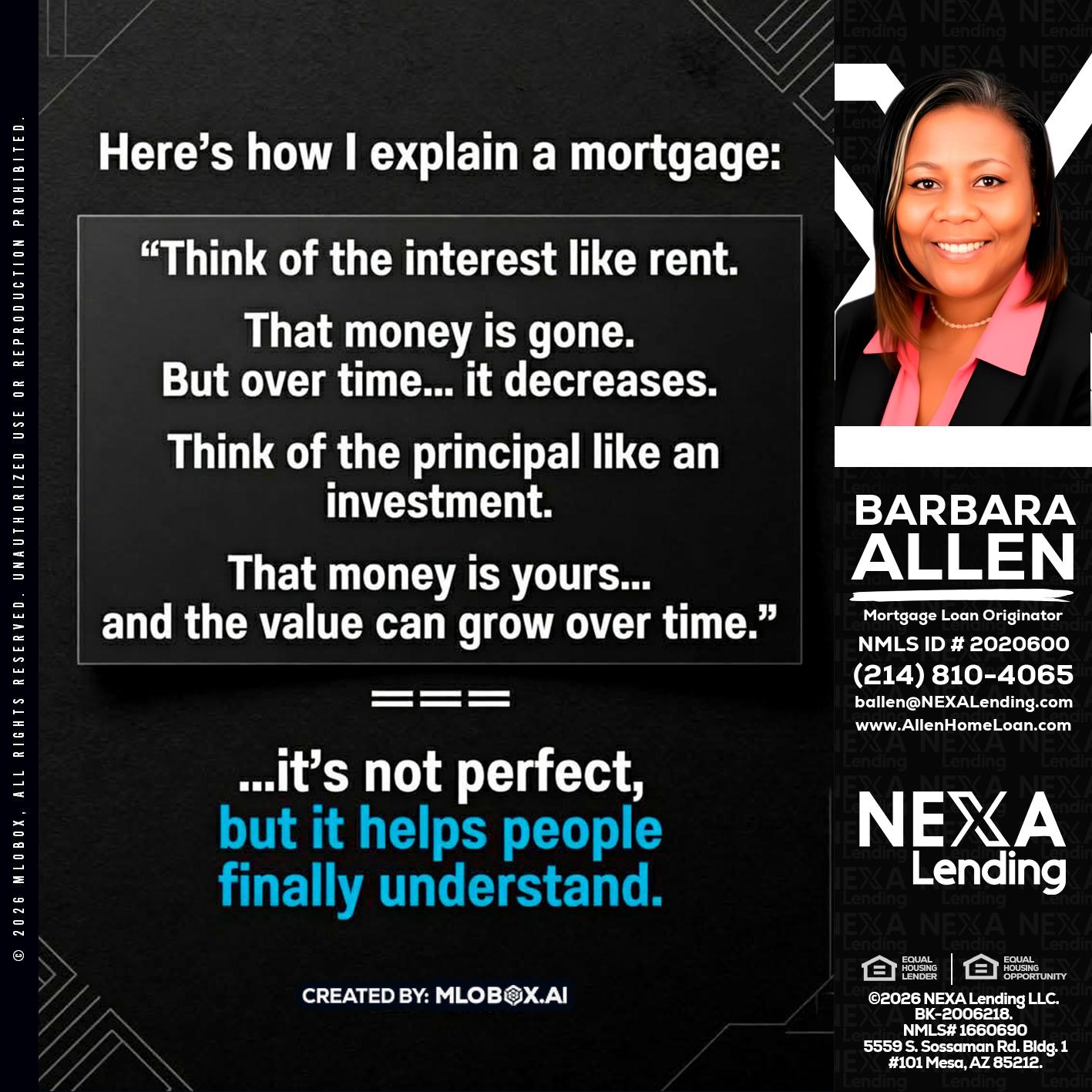 HERES NOW - Barbara Allen -Mortgage Consultant