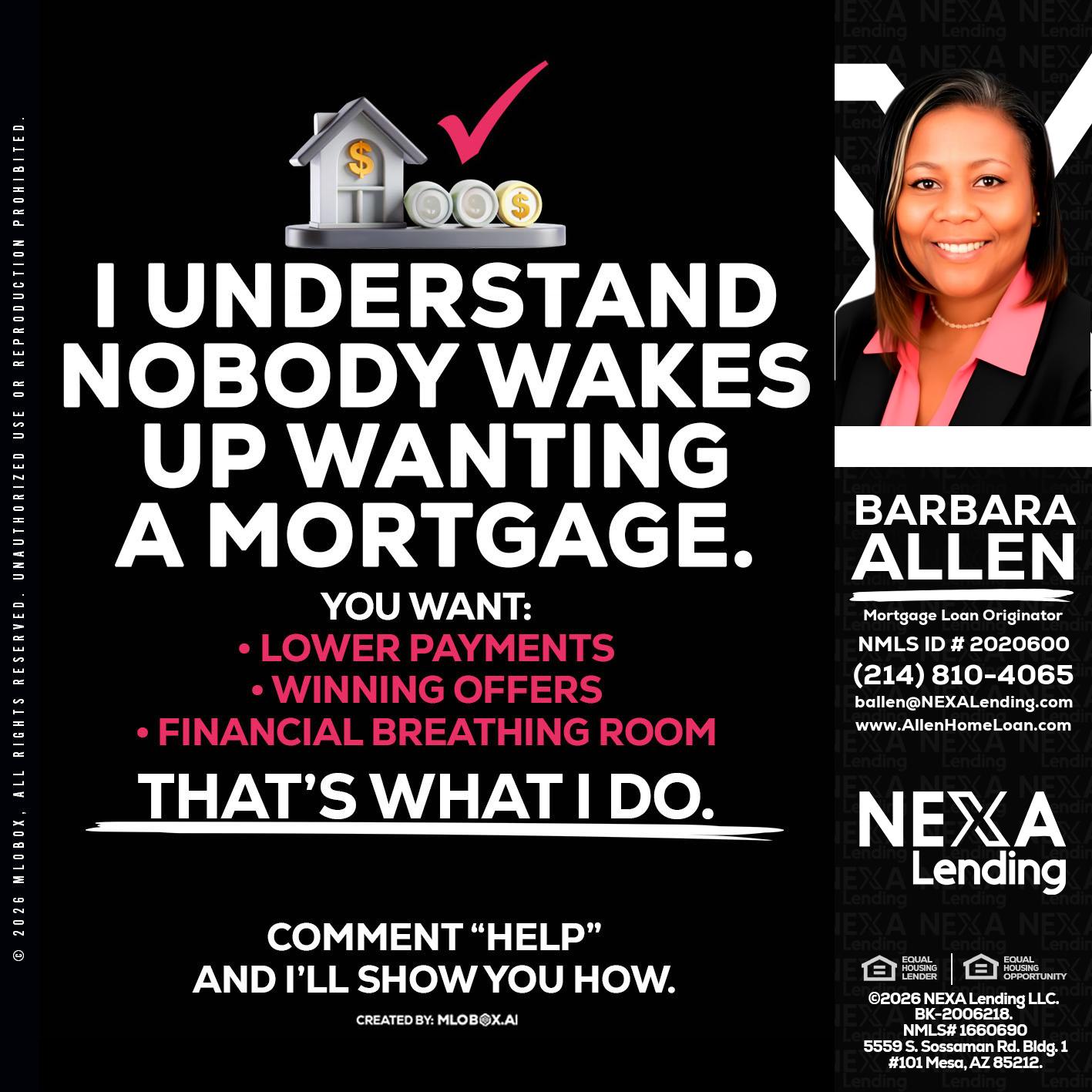 I UNDERSTAND - Barbara Allen -Mortgage Consultant