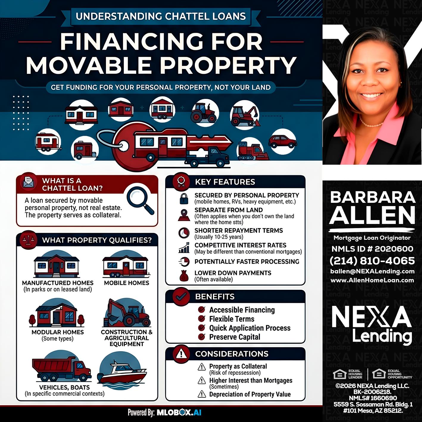Chattel Loans - Barbara Allen -Mortgage Consultant
