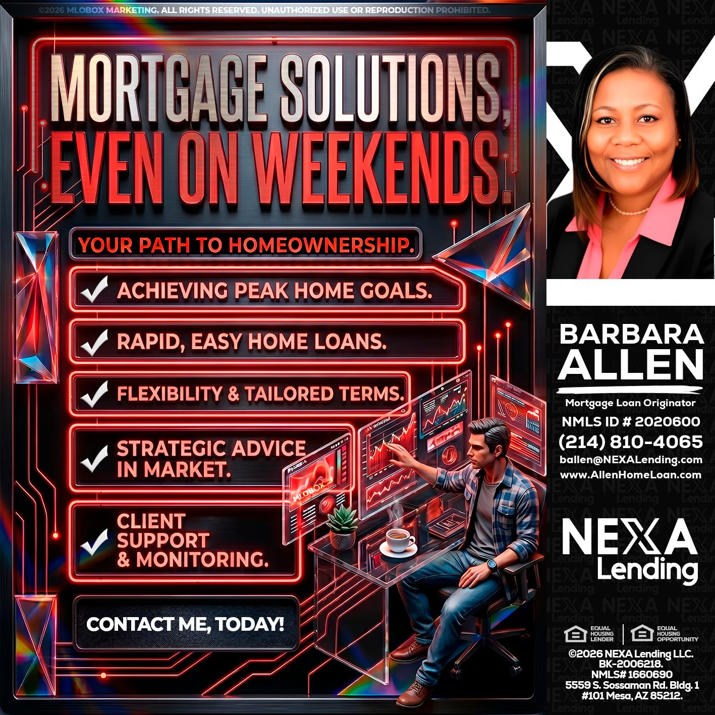 WEEKEND SOLUTIONS - Barbara Allen -Mortgage Consultant