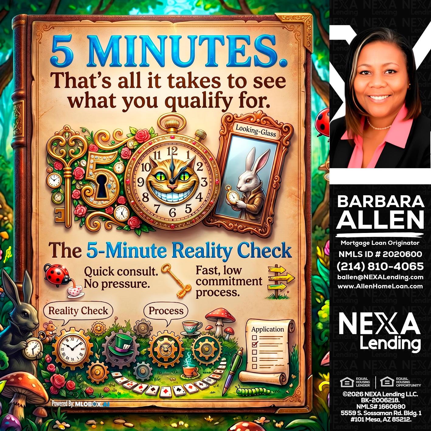 Reality Check! - Barbara Allen -Mortgage Consultant