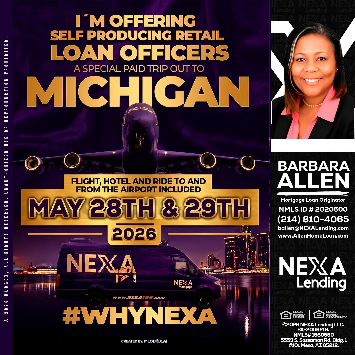 MICHIGAN - Barbara Allen -Mortgage Consultant