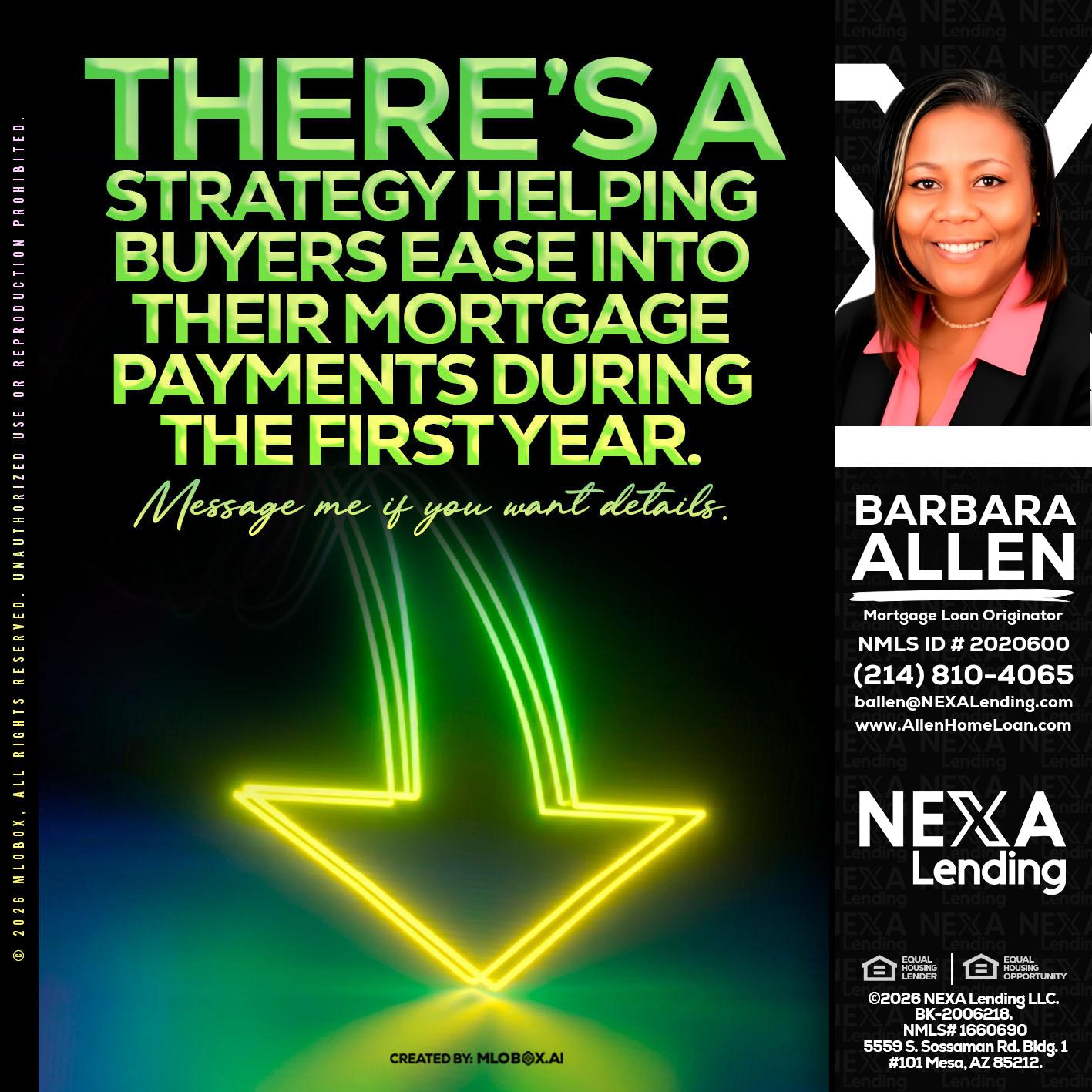 THERES A STATEGY - Barbara Allen -Mortgage Consultant