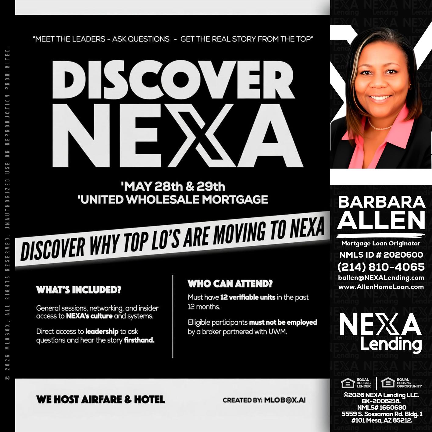 DISCOVER NEXA - Barbara Allen -Mortgage Consultant