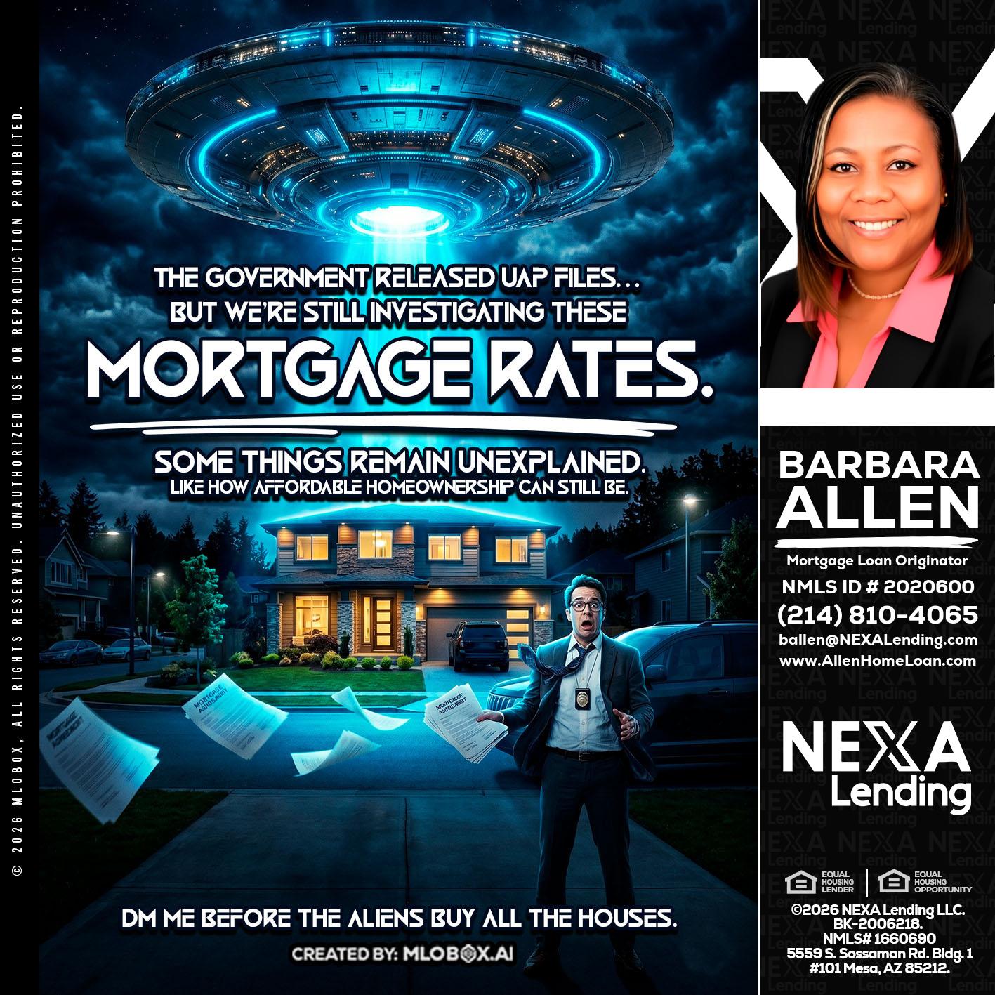 MORTGAGE RATES - Barbara Allen -Mortgage Consultant