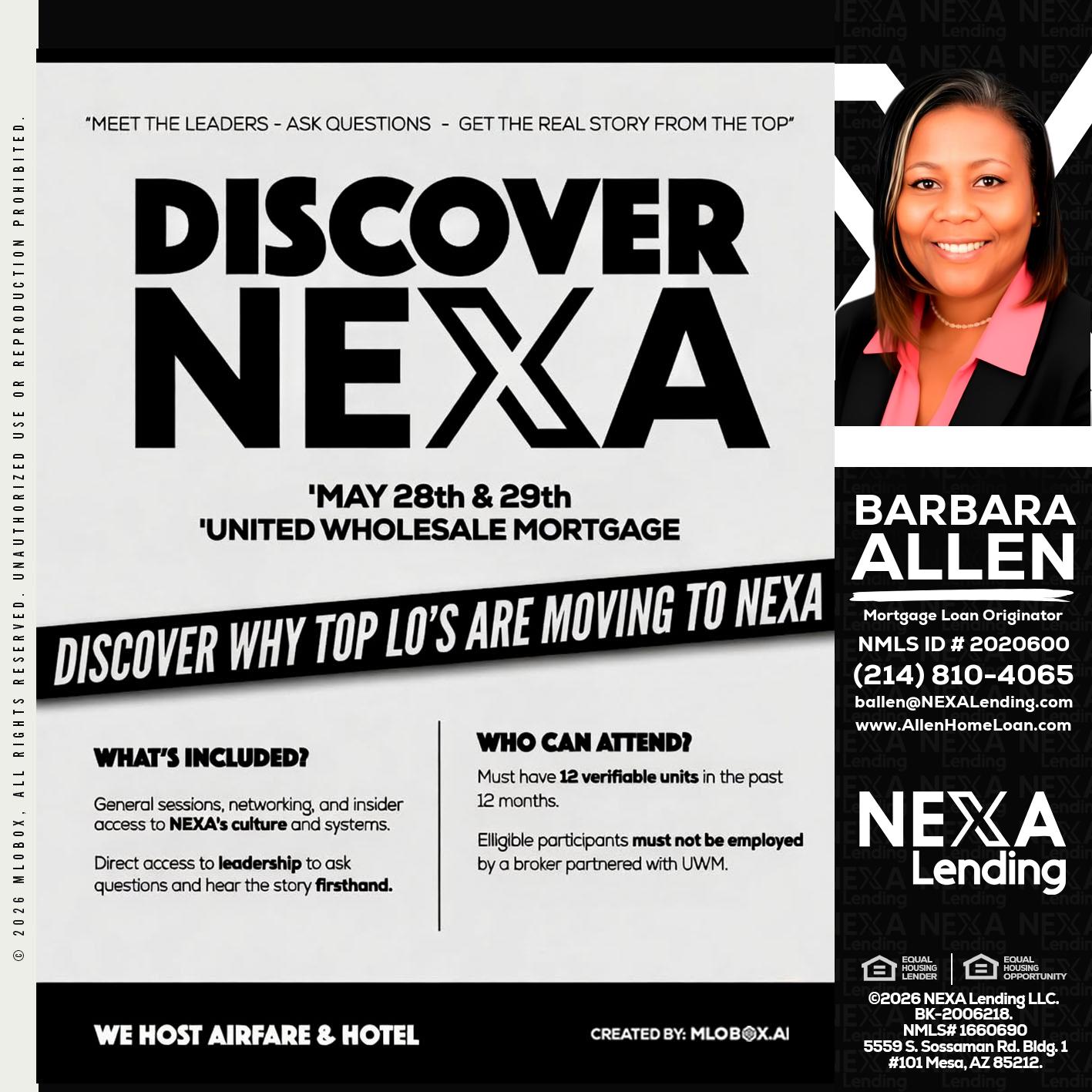 DISCOVER NEXA - Barbara Allen -Mortgage Consultant