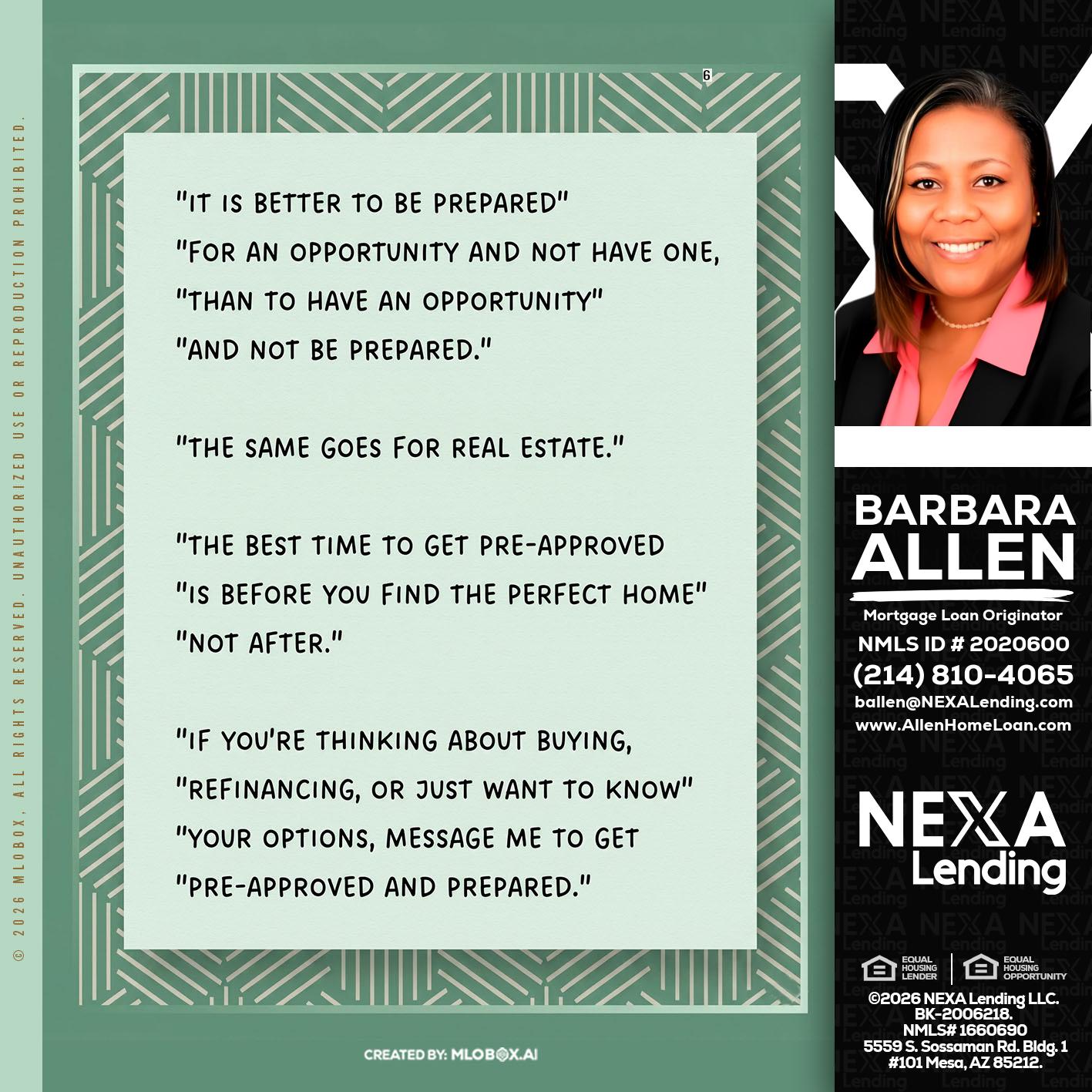 its better - Barbara Allen -Mortgage Consultant