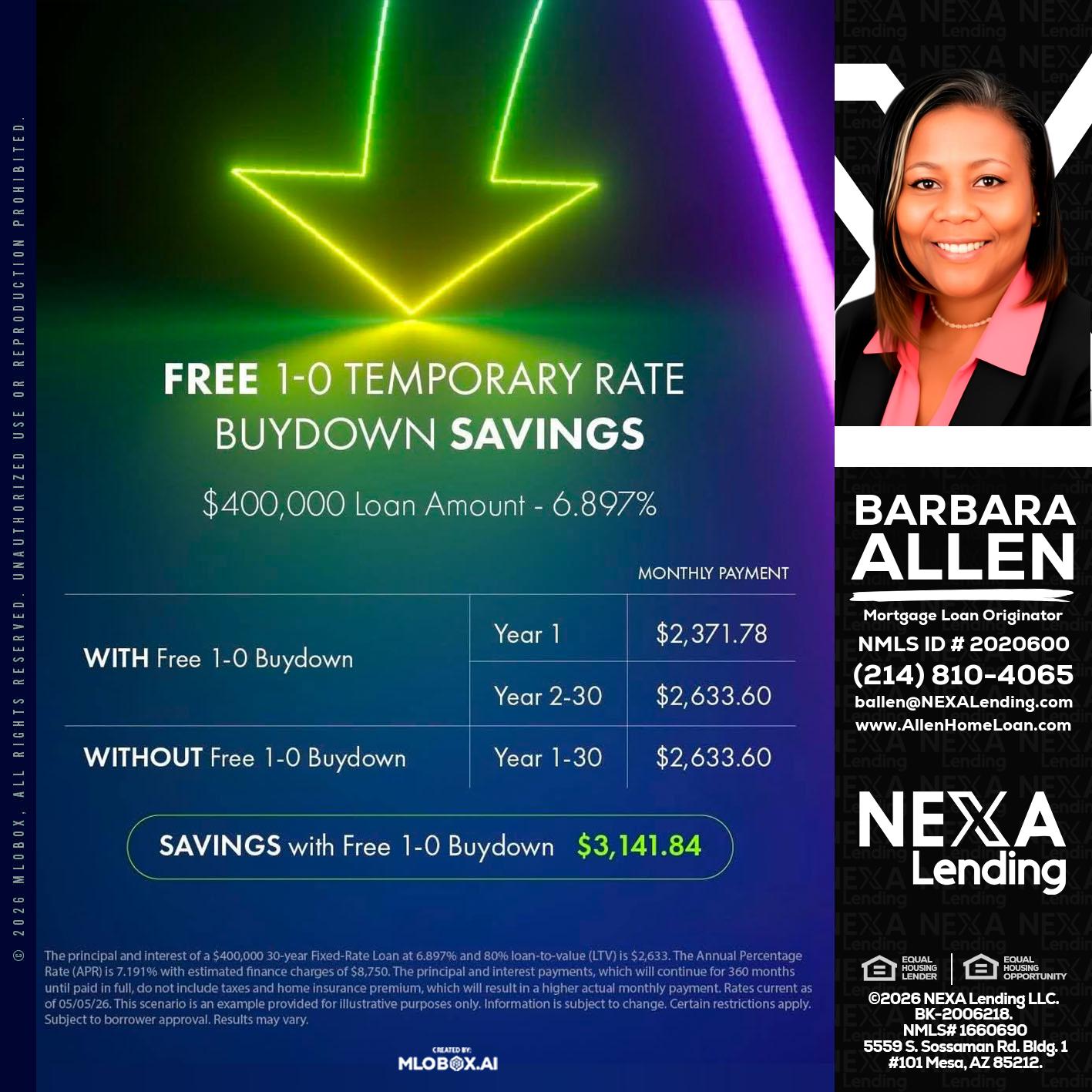 BUYDOWN - Barbara Allen -Mortgage Consultant