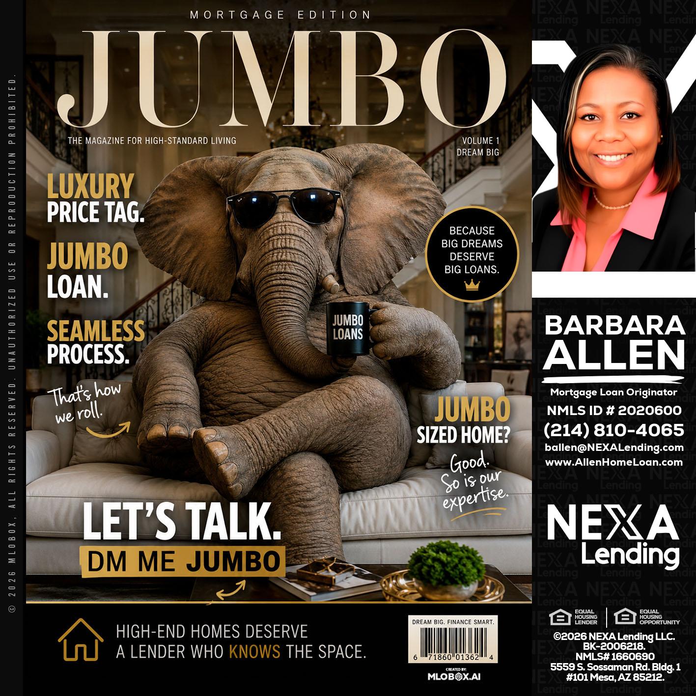 JUMBO LOANS - Barbara Allen -Mortgage Consultant
