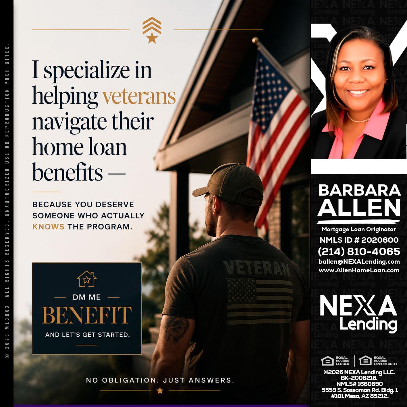 I SPECIALIZE - Barbara Allen -Mortgage Consultant