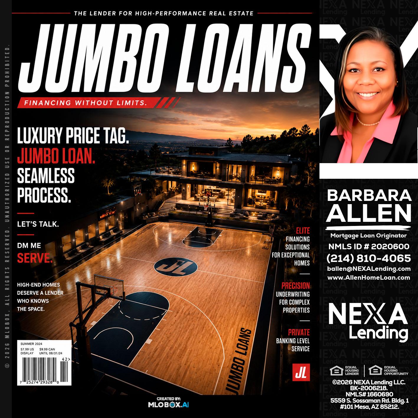 JUMBO LOANS - Barbara Allen -Mortgage Consultant