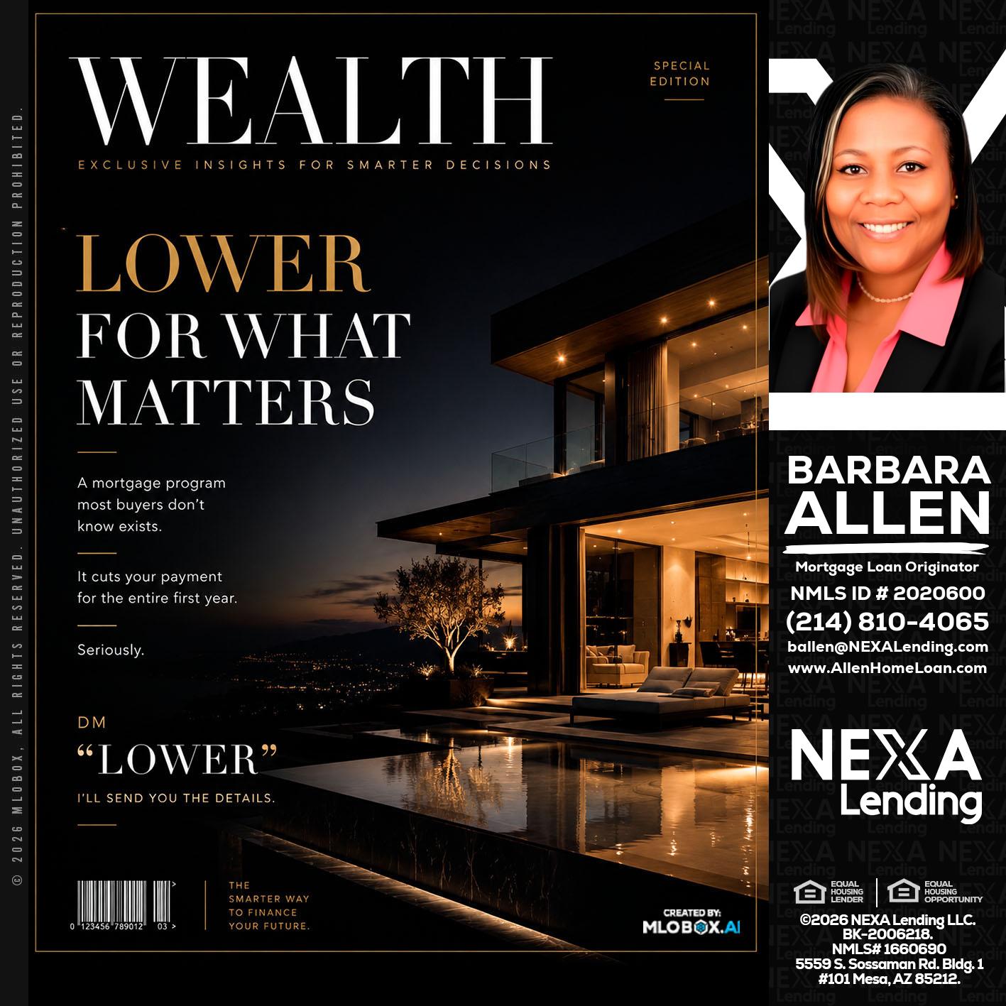 WEALTH - Barbara Allen -Mortgage Consultant