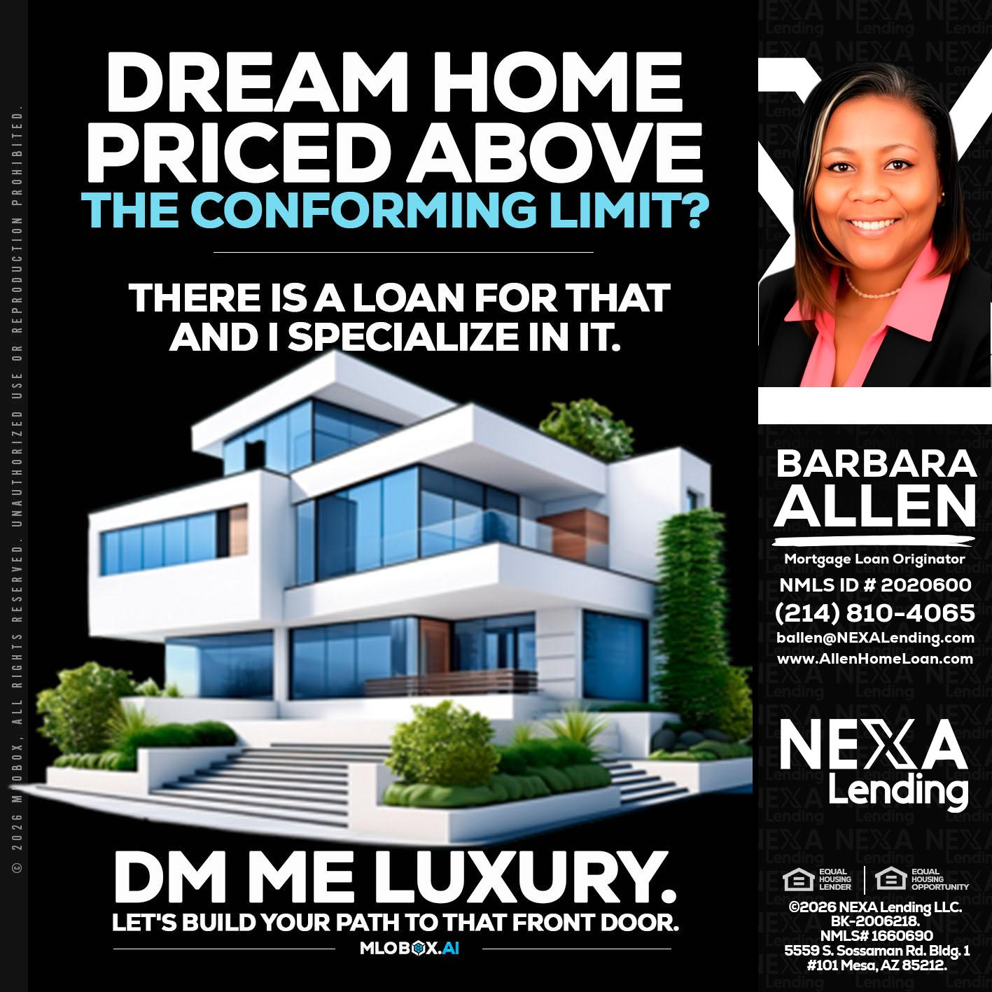 DREAM HOME - Barbara Allen -Mortgage Consultant