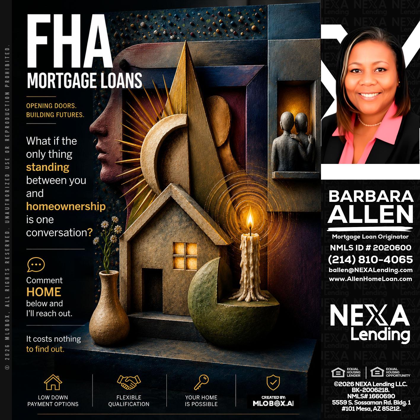 FHA - Barbara Allen -Mortgage Consultant