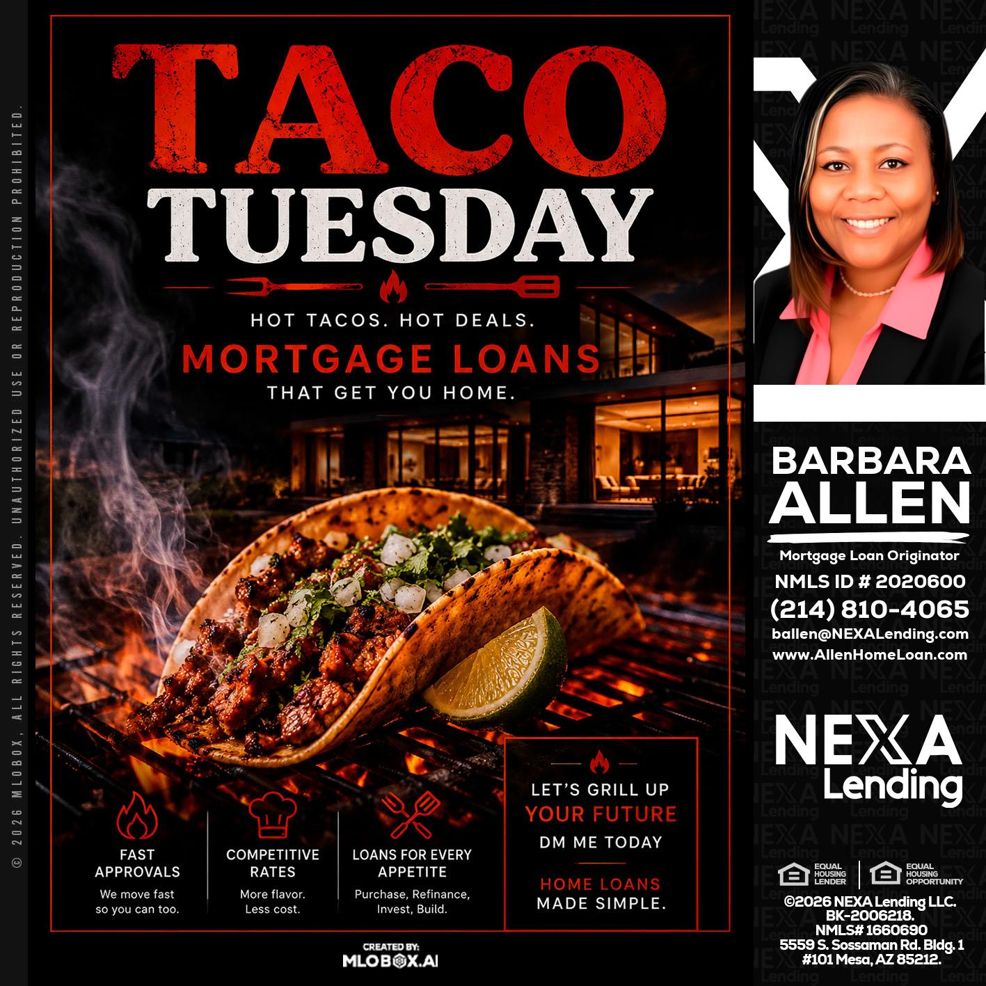 TACO TUESDAY - Barbara Allen -Mortgage Consultant