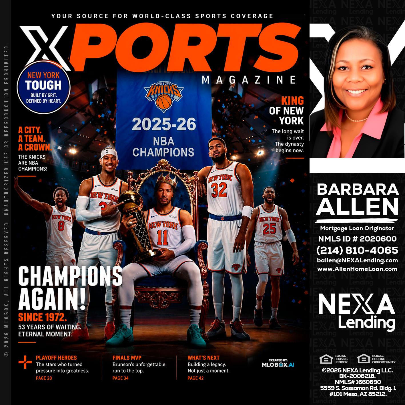 XPORTS MAGAZINE - Barbara Allen -Mortgage Consultant