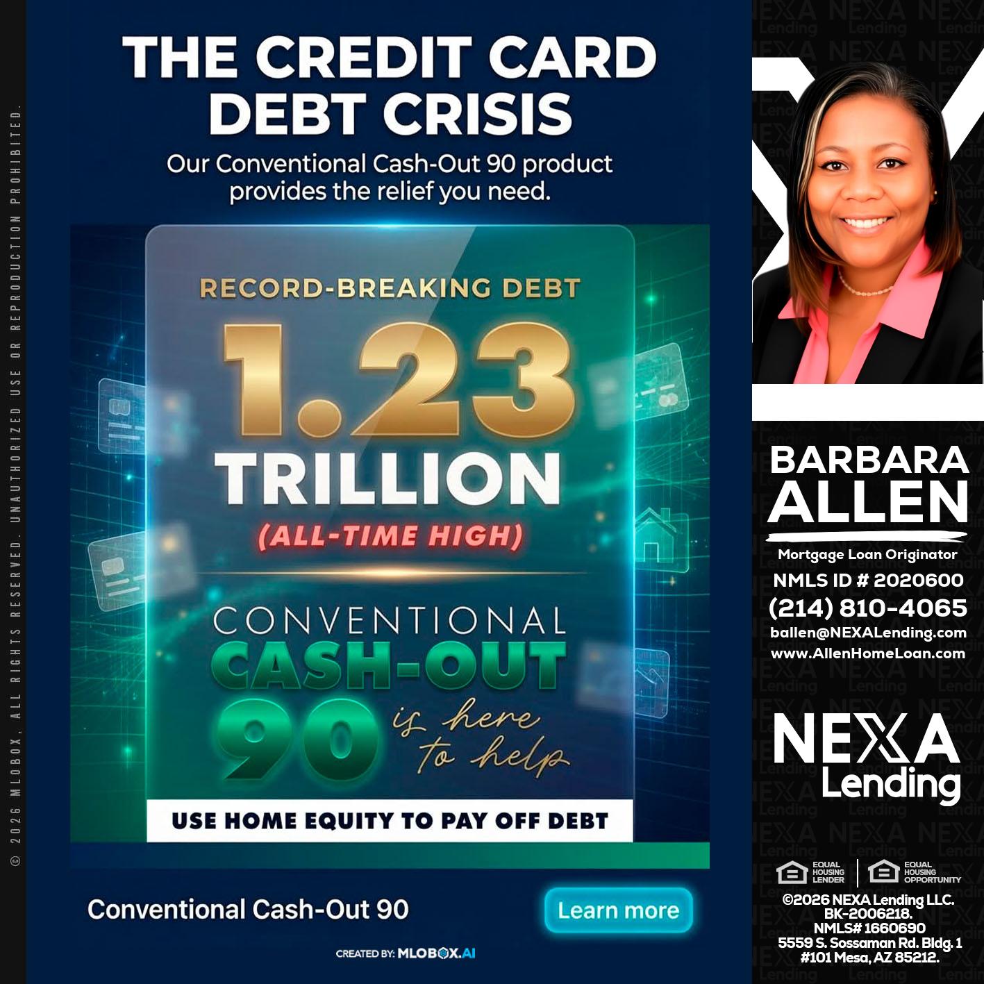 THE CREDIT CARD - Barbara Allen -Mortgage Consultant