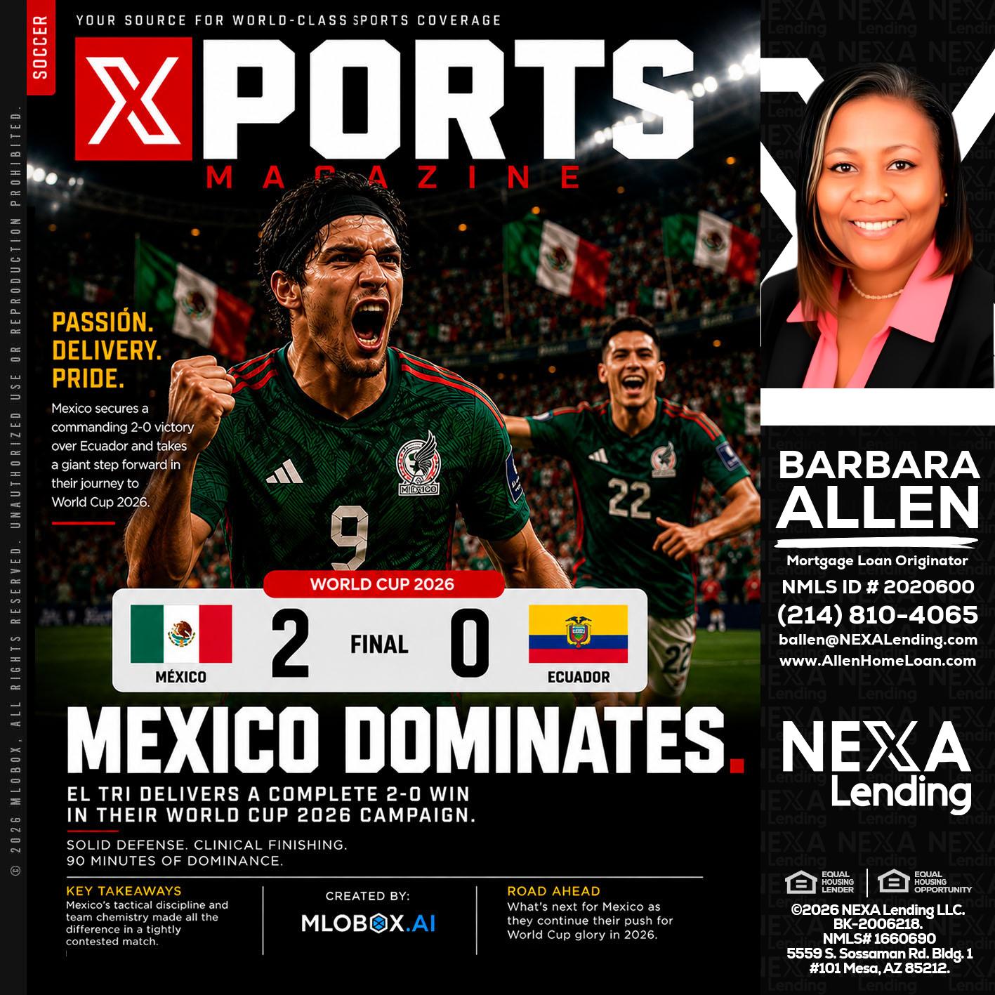XPORTS MEX 2-0 ECUADOR - Barbara Allen -Mortgage Consultant
