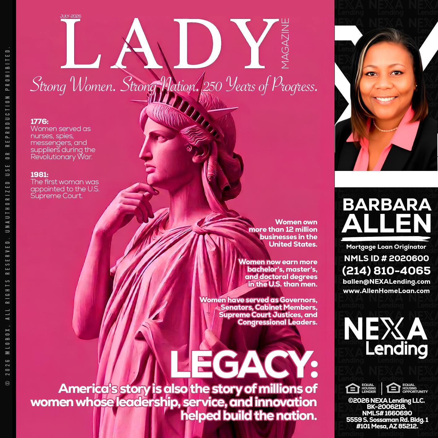 LADY LIBERTY! - Barbara Allen -Mortgage Consultant