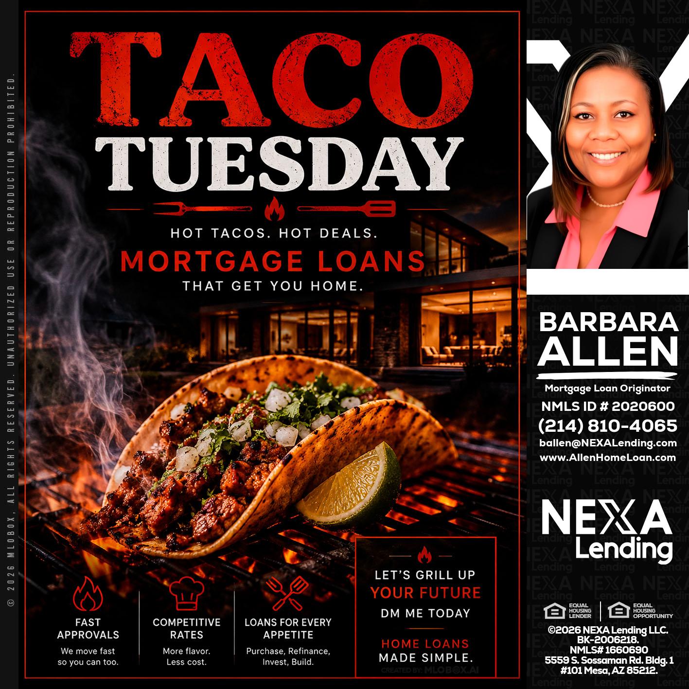 TACO TUESDAY - Barbara Allen -Mortgage Consultant