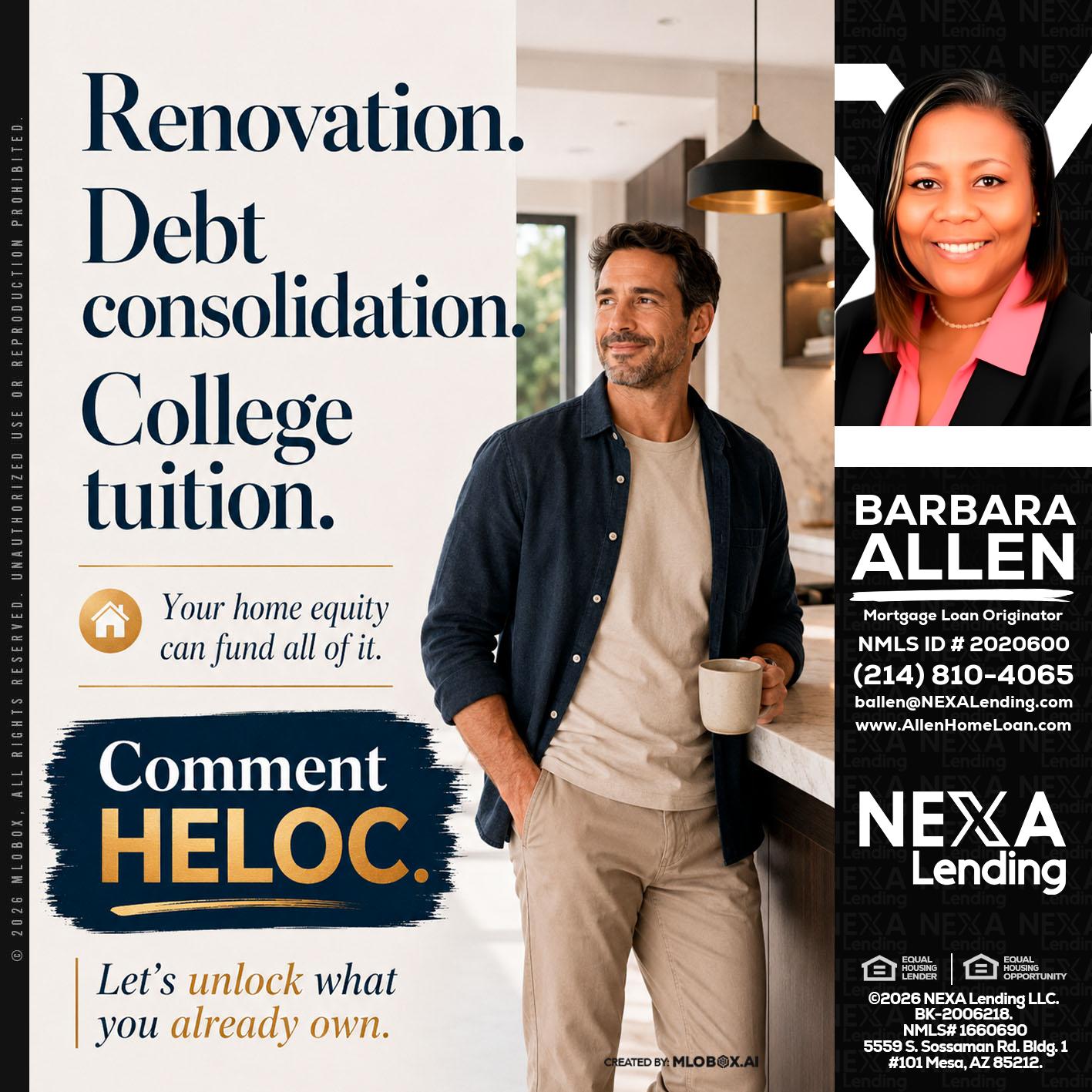 RENOVATION DEBT - Barbara Allen -Mortgage Consultant