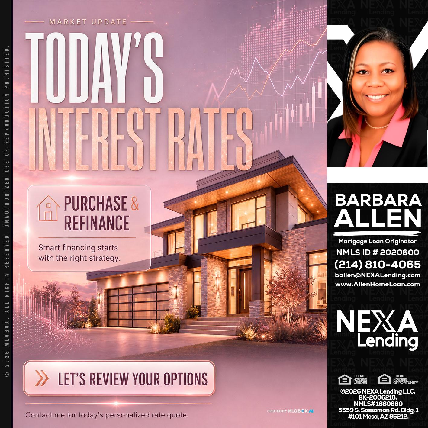 todays interest rates - Barbara Allen -Mortgage Consultant