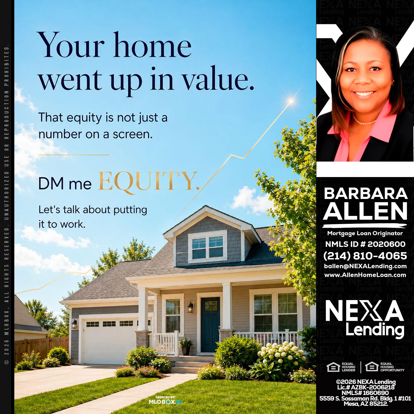 YOUR HOME - Barbara Allen -Mortgage Consultant