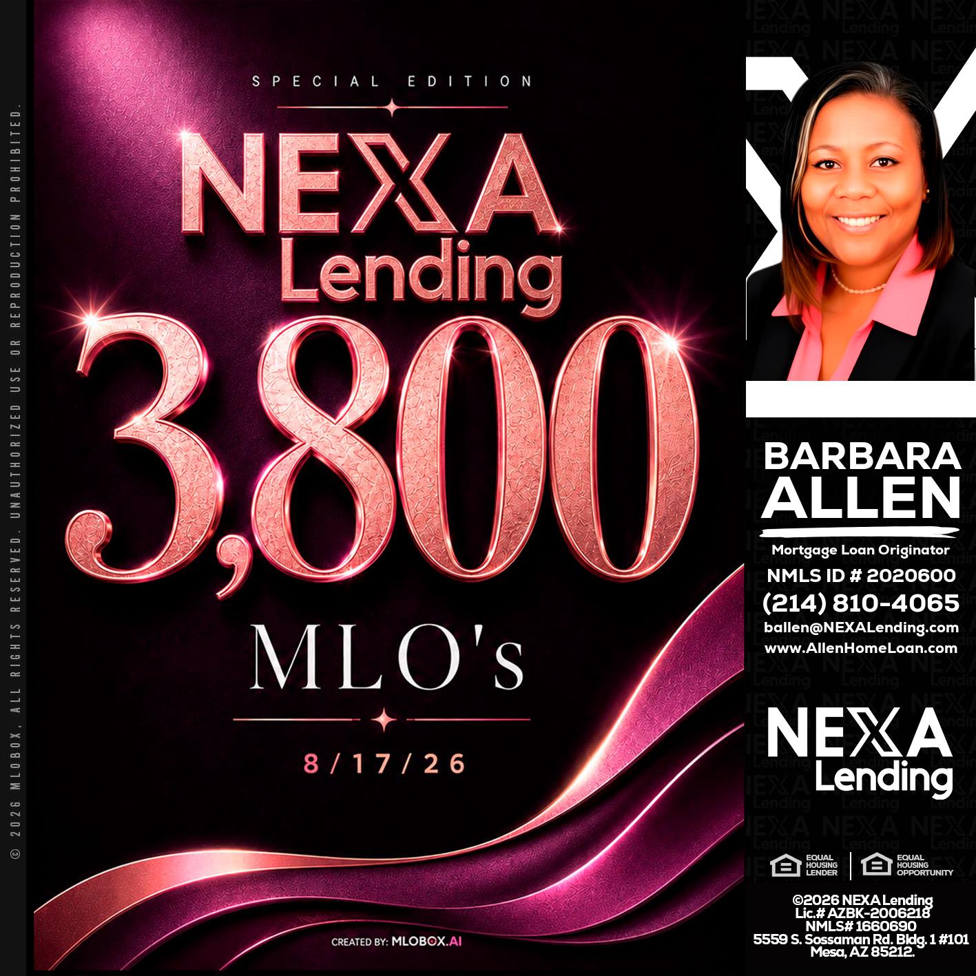 3800 MLOs - Barbara Allen -Mortgage Consultant