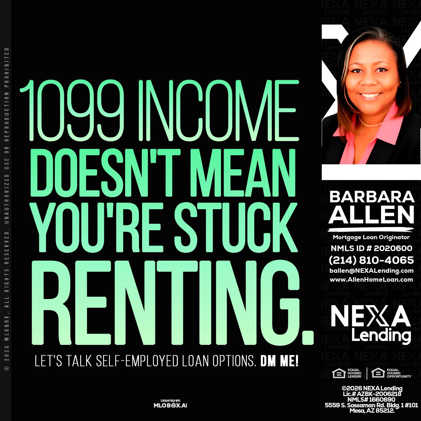 1099 income - Barbara Allen -Mortgage Consultant
