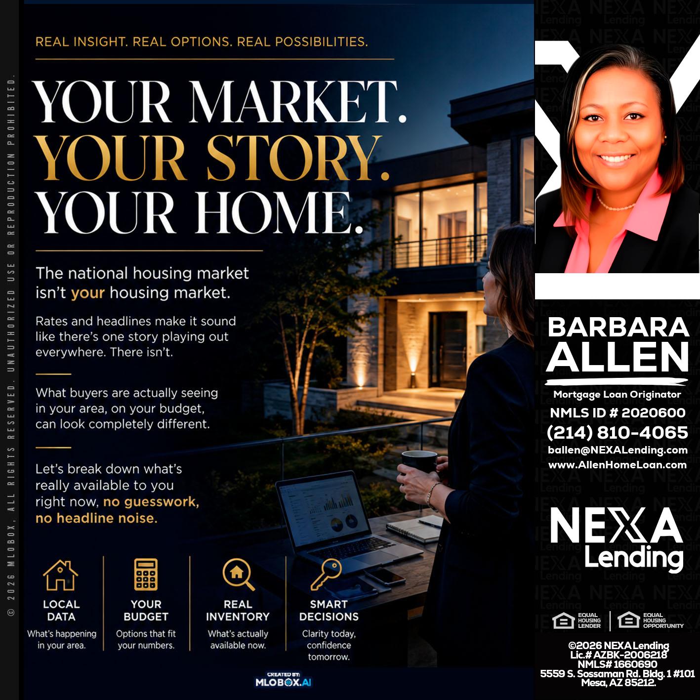 your market - Barbara Allen -Mortgage Consultant