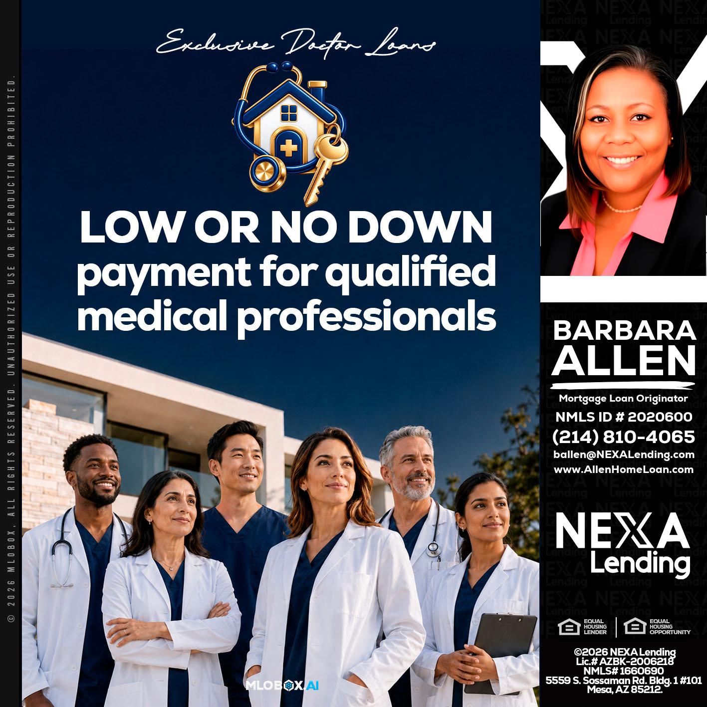 DOCTOR LOANS - Barbara Allen -Mortgage Consultant