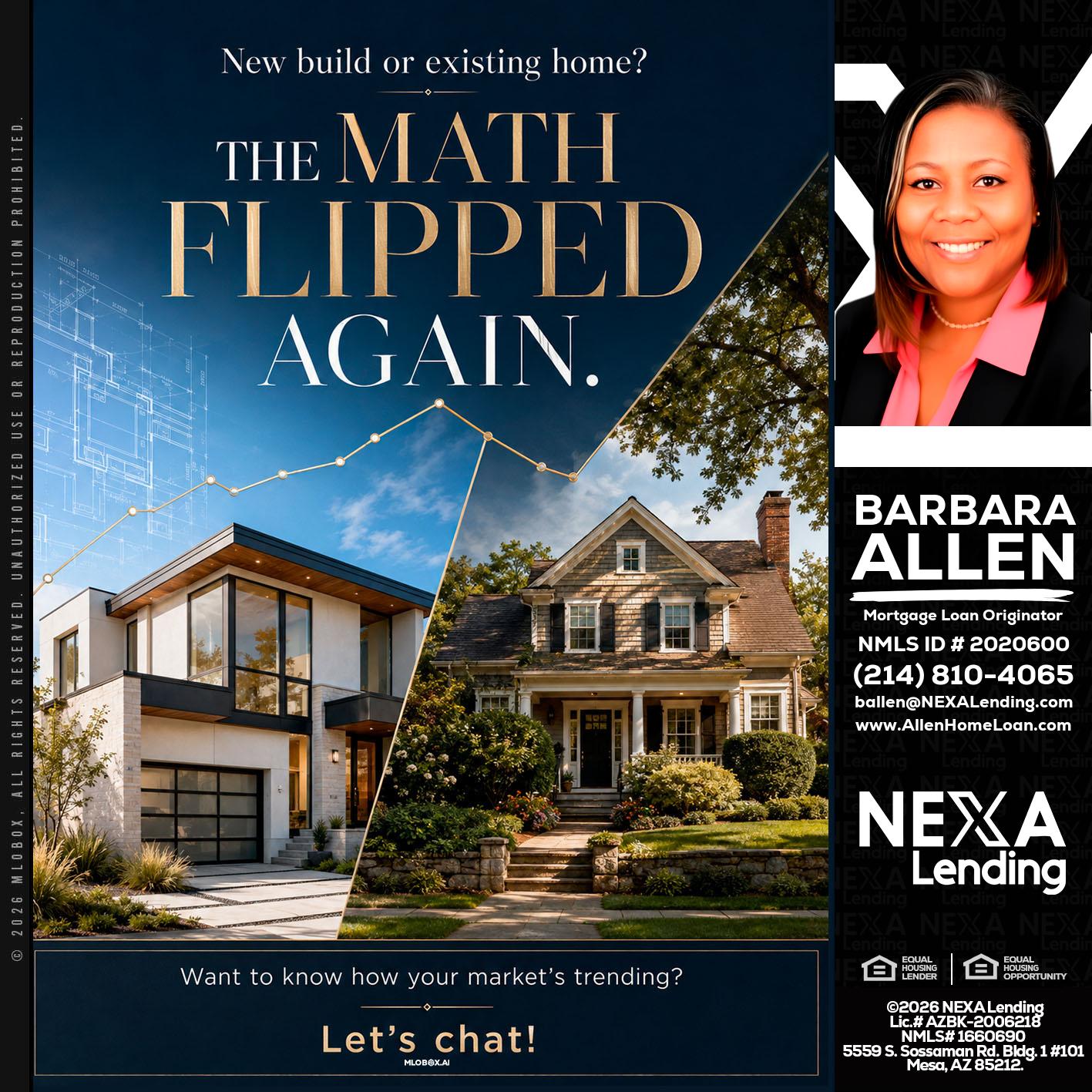 THE MATH FLIPED - Barbara Allen -Mortgage Consultant
