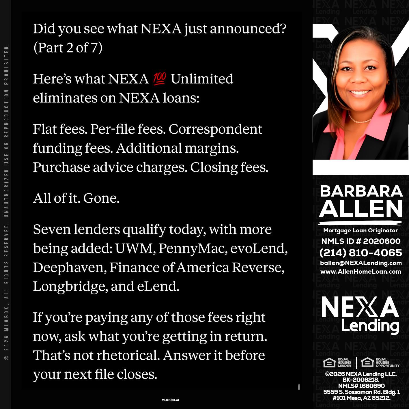 2 OF 7 - Barbara Allen -Mortgage Consultant