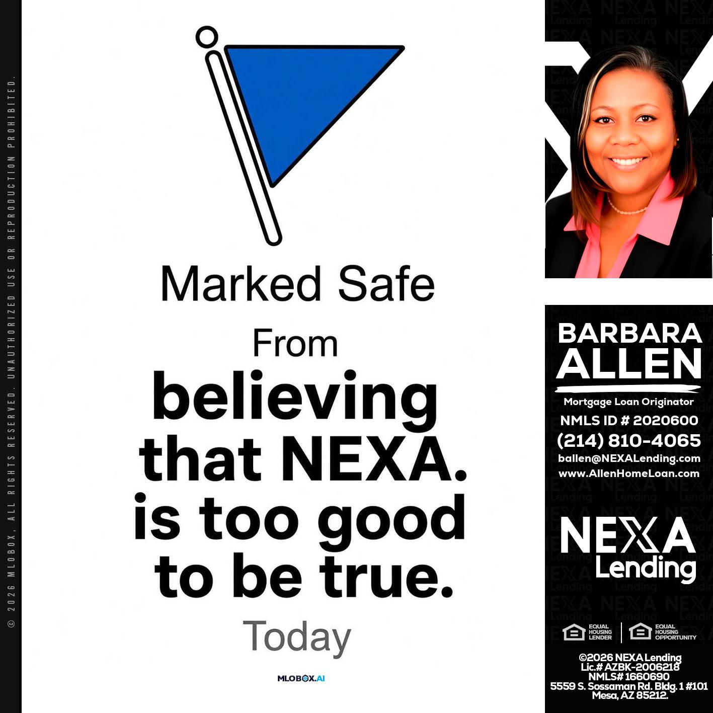MARKED SAFE - Barbara Allen -Mortgage Consultant